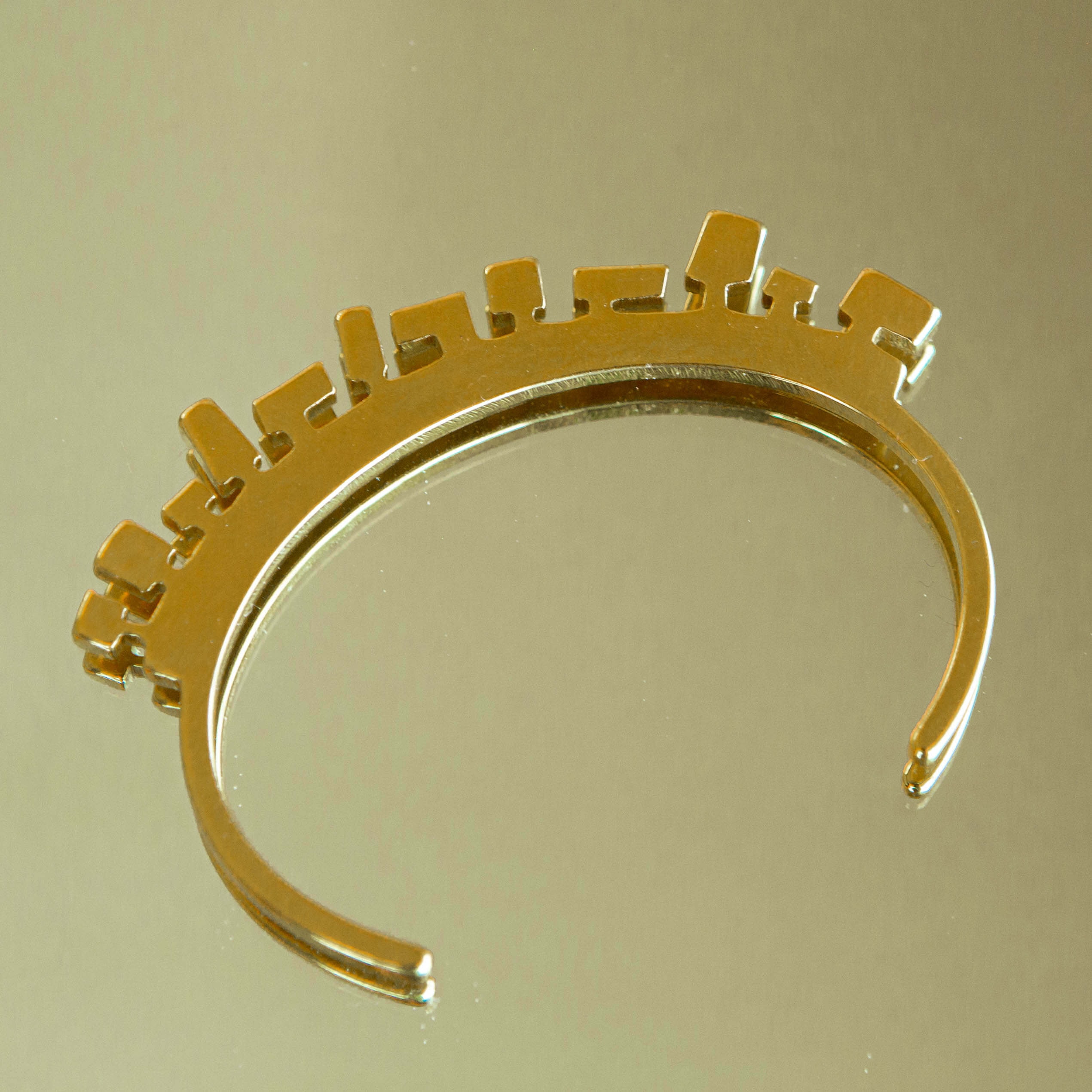 CROON, BRACELET, 24K GOLD PLATED, CAMPAGNE, WEB