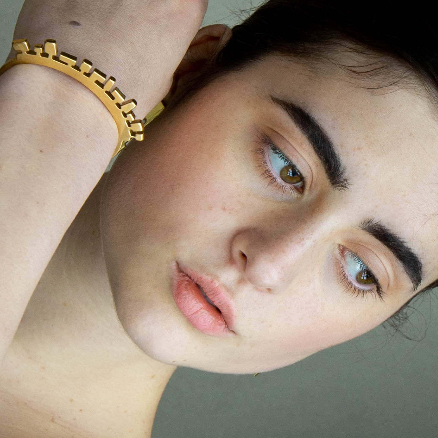 CROON, BRACELET, 24K GOLD PLATED, CAMPAGNE, WEB