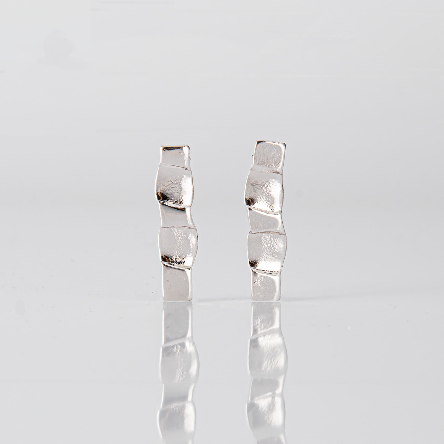 OLONG ARK (S), EARRINGS, SILVER, WEB