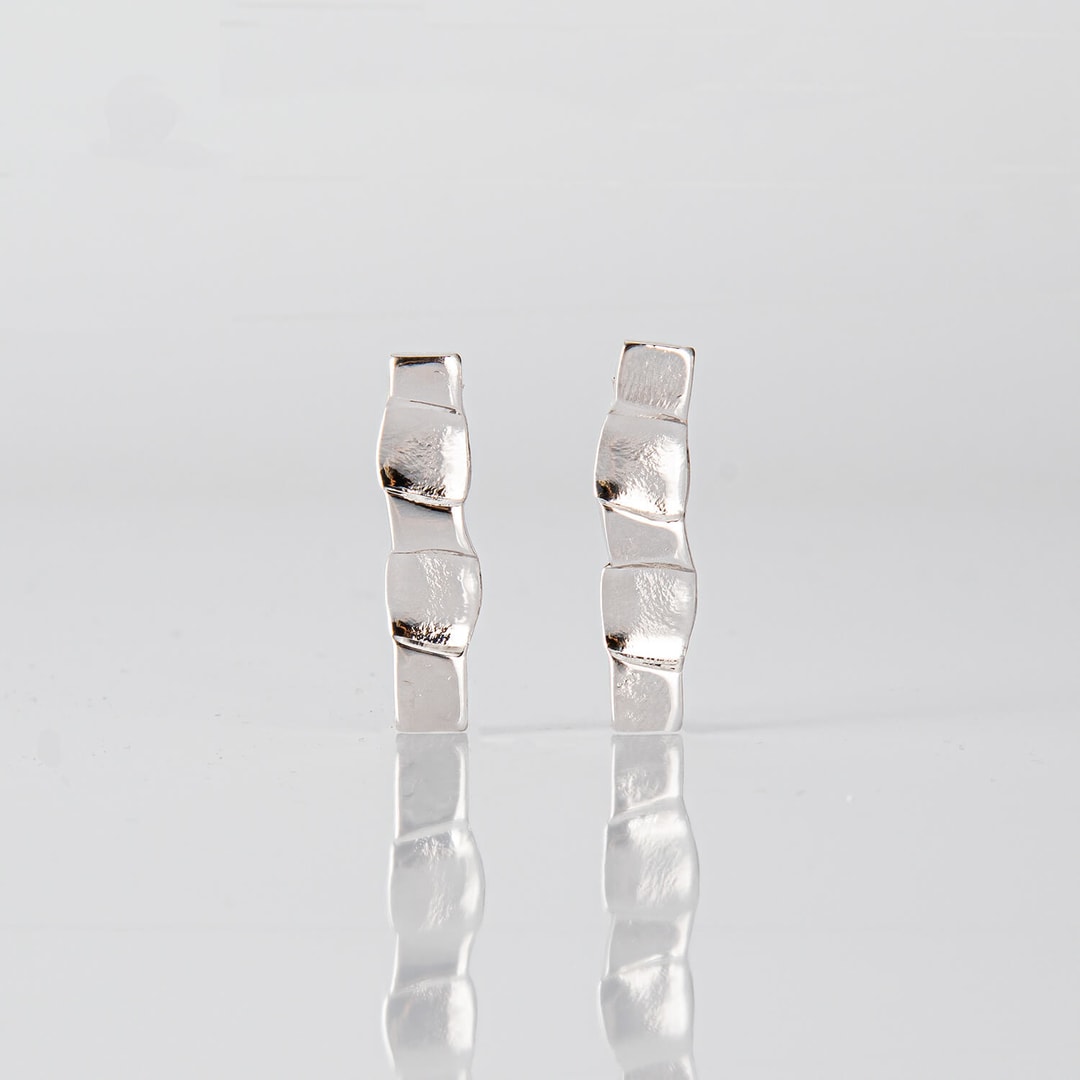 OLONG ARK, EARRINGS, SILVER, WEB
