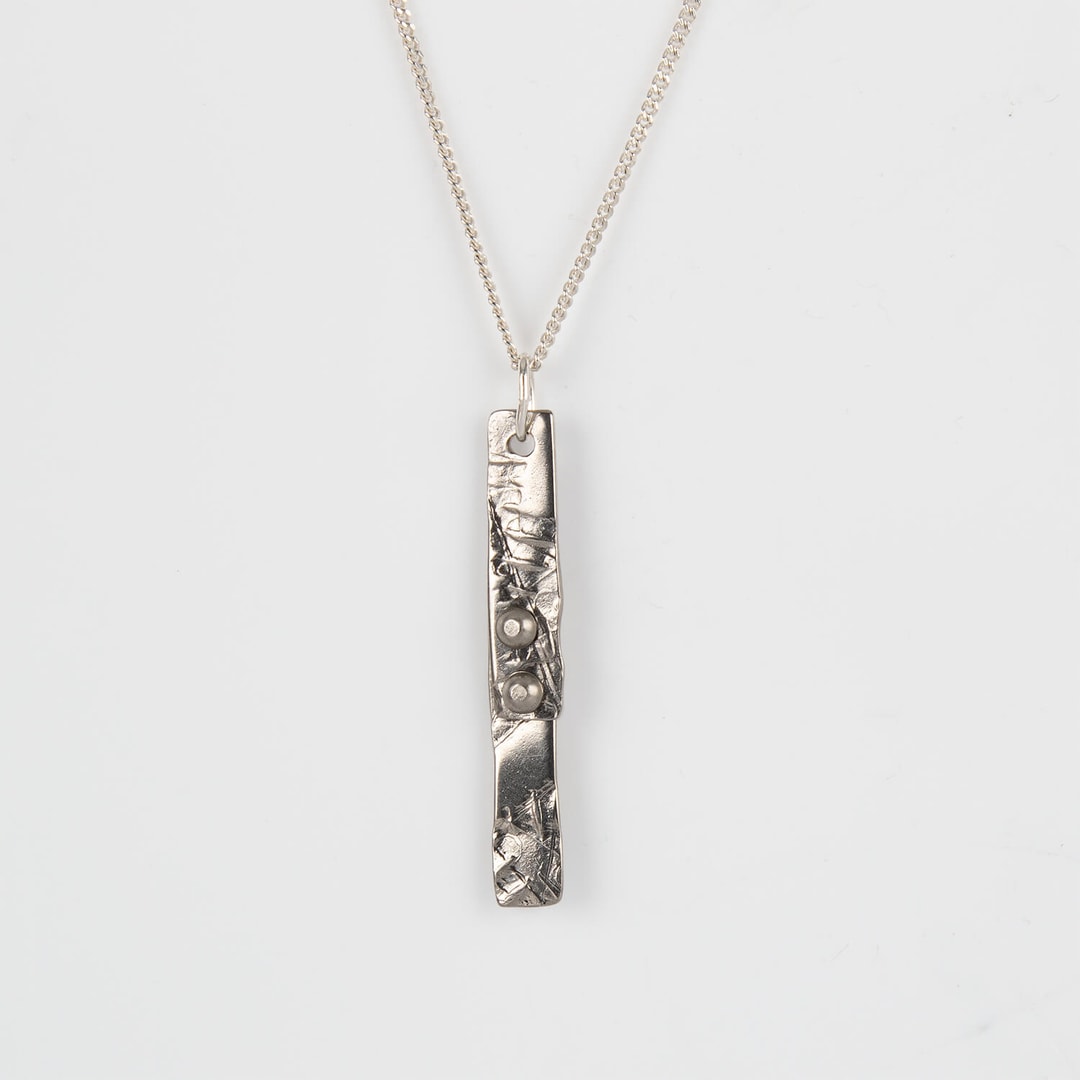 UNI SCREWS NECKLACE S, NECKLACE, STAINLESS STEEL, FRONT, WEB