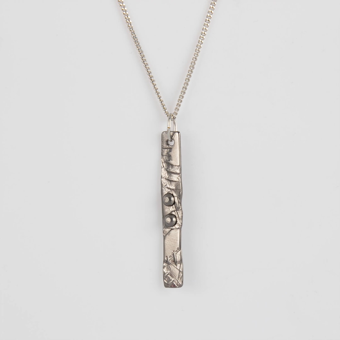 UNI SCREWS NECKLACE S, NECKLACE, STAINLESS STEEL, SIDE