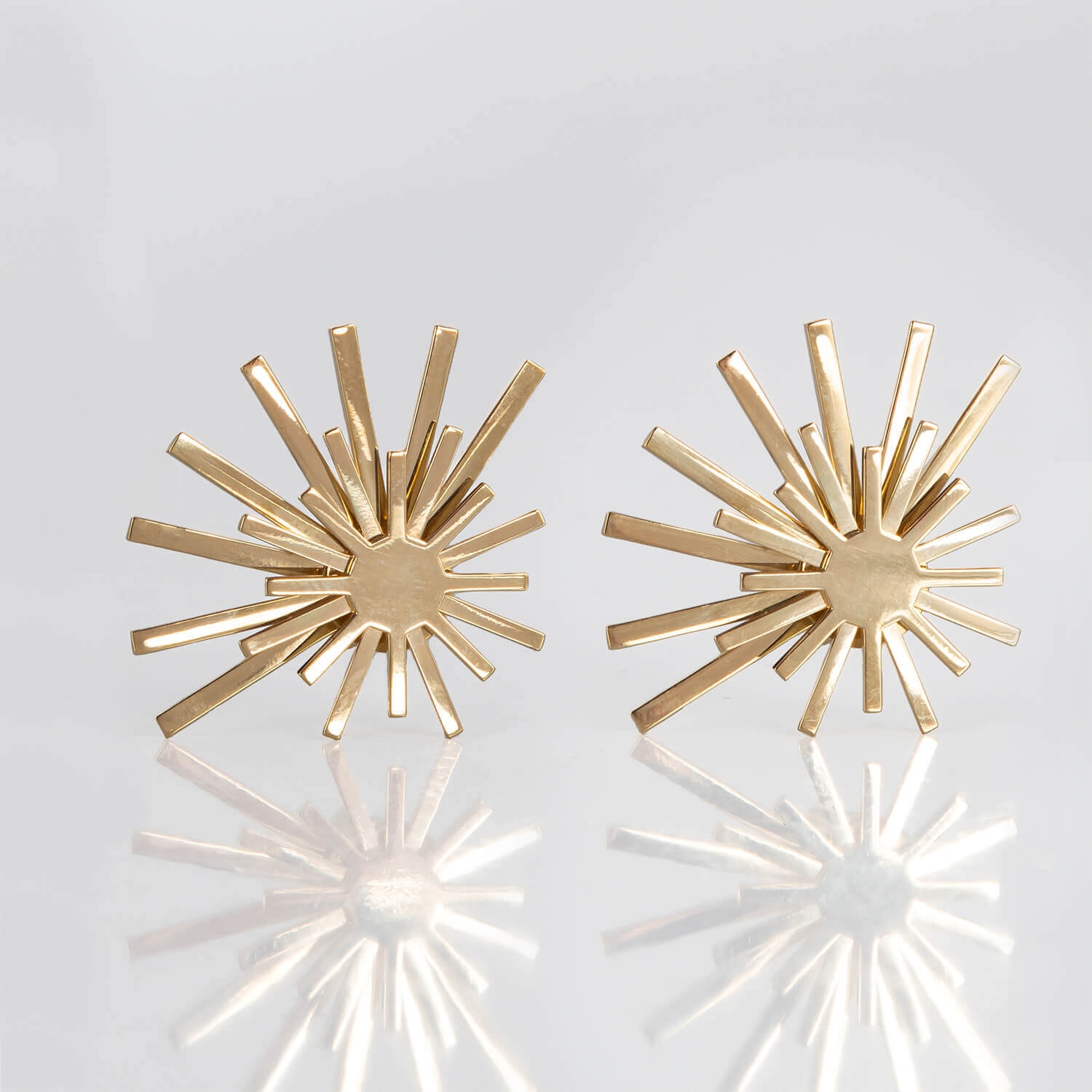 STARR , EARRINGS , SOLID GOLD , FRONT 2 , WEB