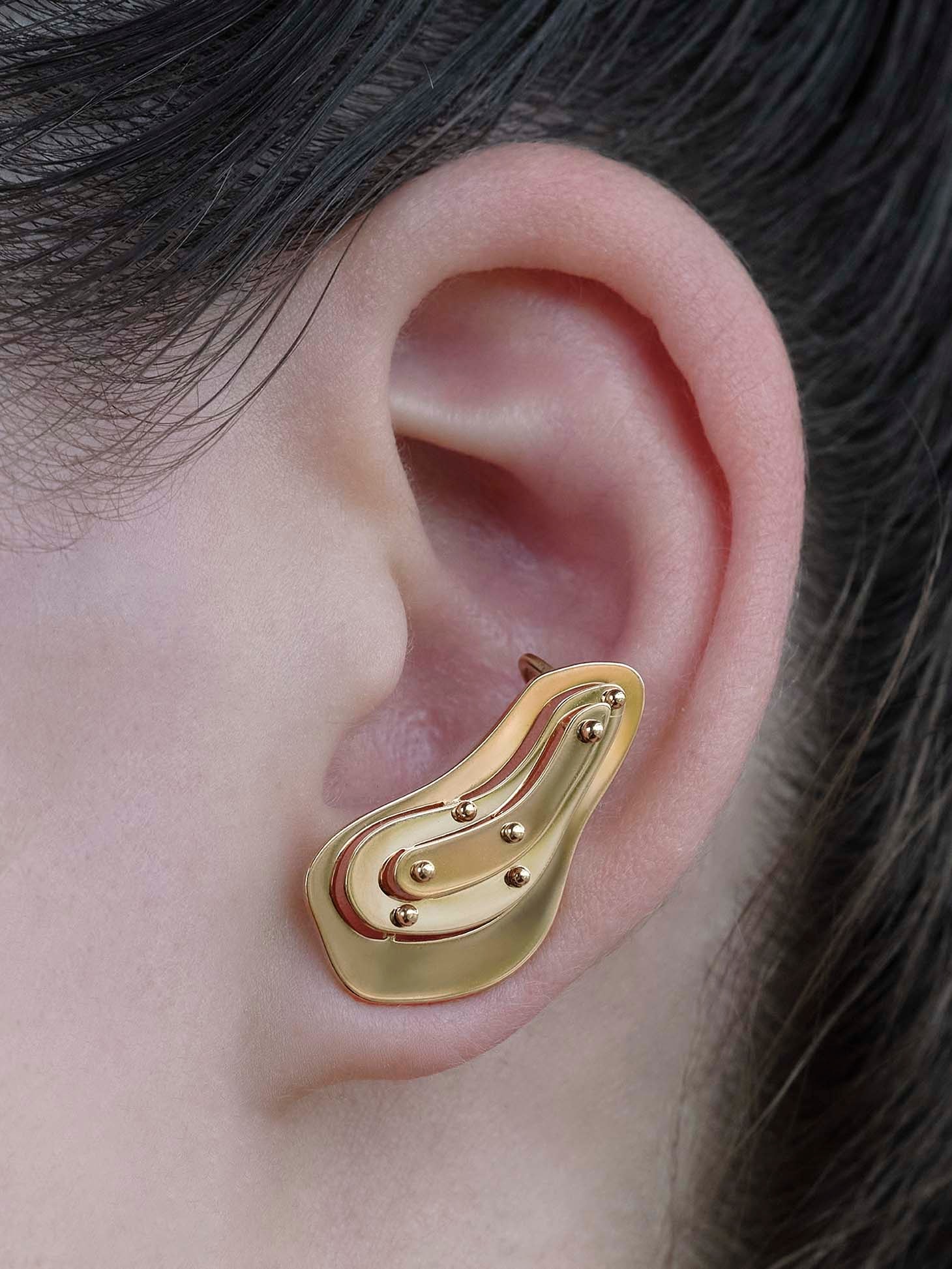 stack , earrings , 14k solid gold