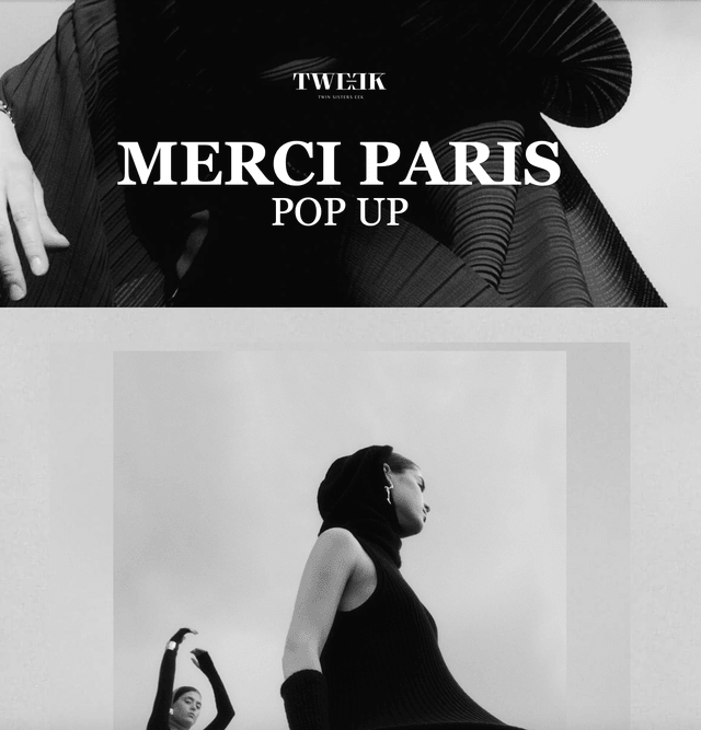 tweek , newsletter , merci paris pop up