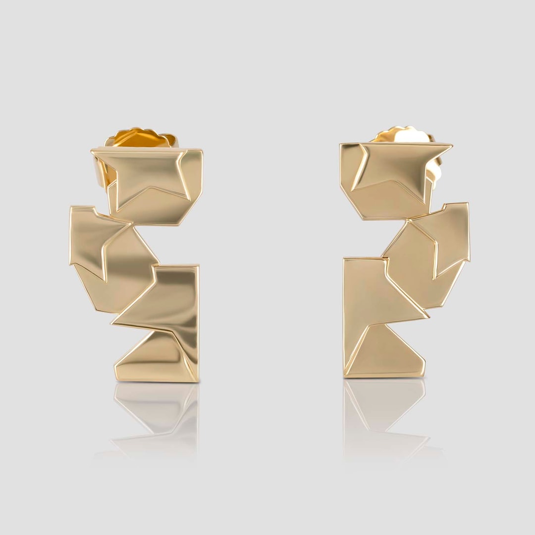 EARRING , FRONT , 18KRTGP , LOW