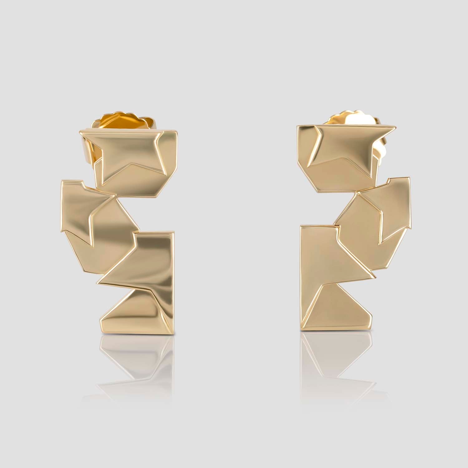 EARRING , FRONT , 18KRTGP , LOW
