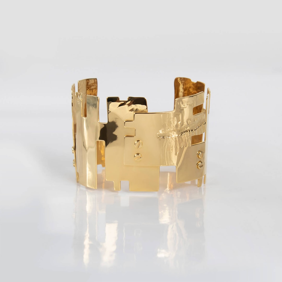 STARR, SQUARE, BRACELET, FRONT, 24KRTGP, WEB
