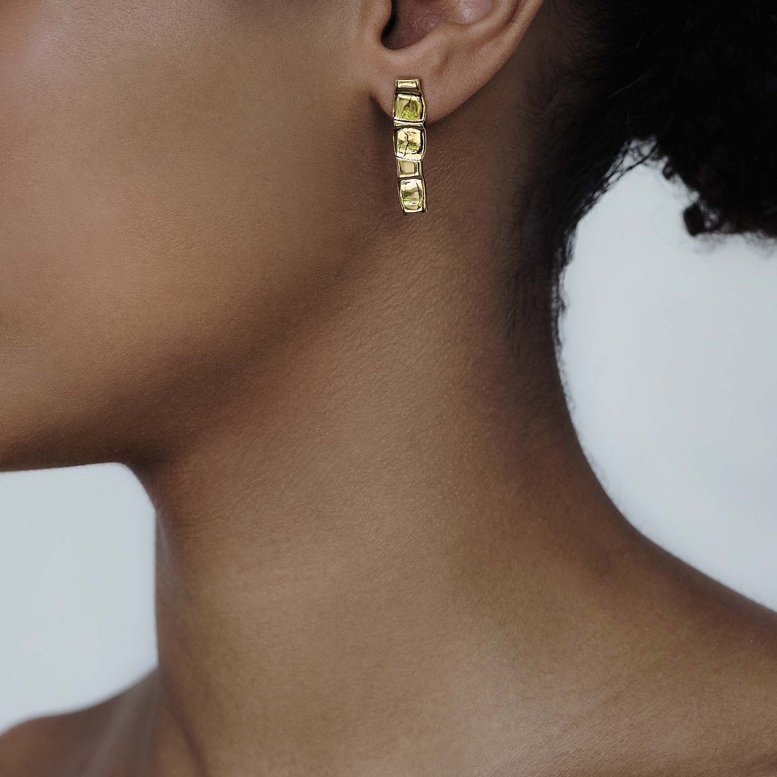 olong ark , earrings, 24k gold plated