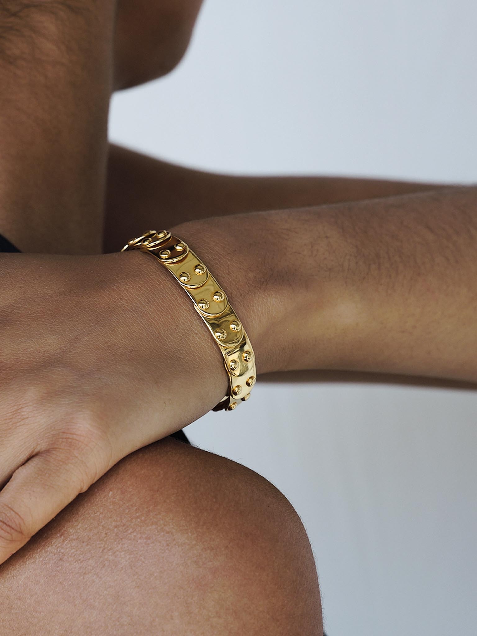 left 0 poppop , bracelet , 24k gold plated