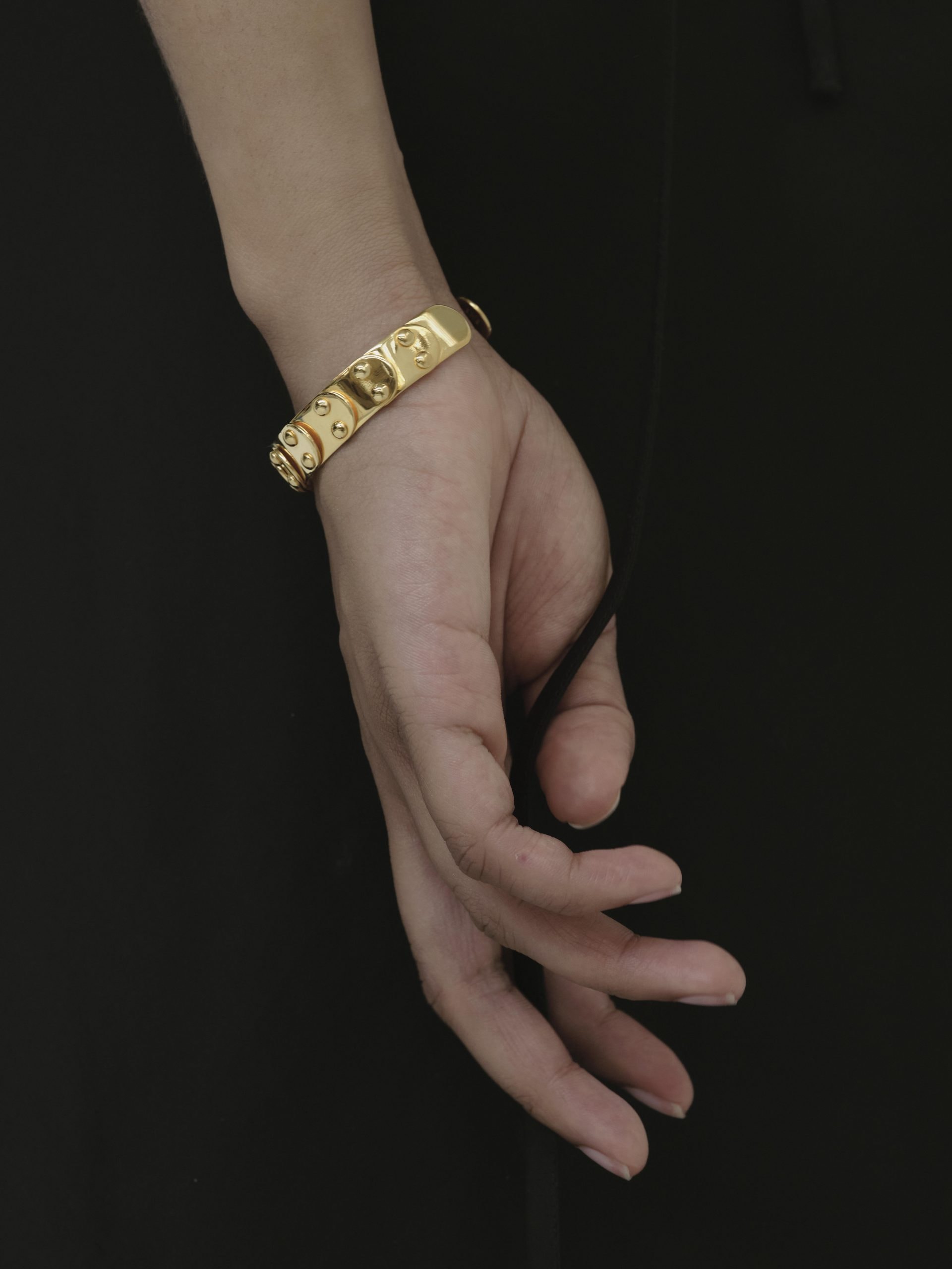 left 0 poppop , bracelet , 24k gold plated