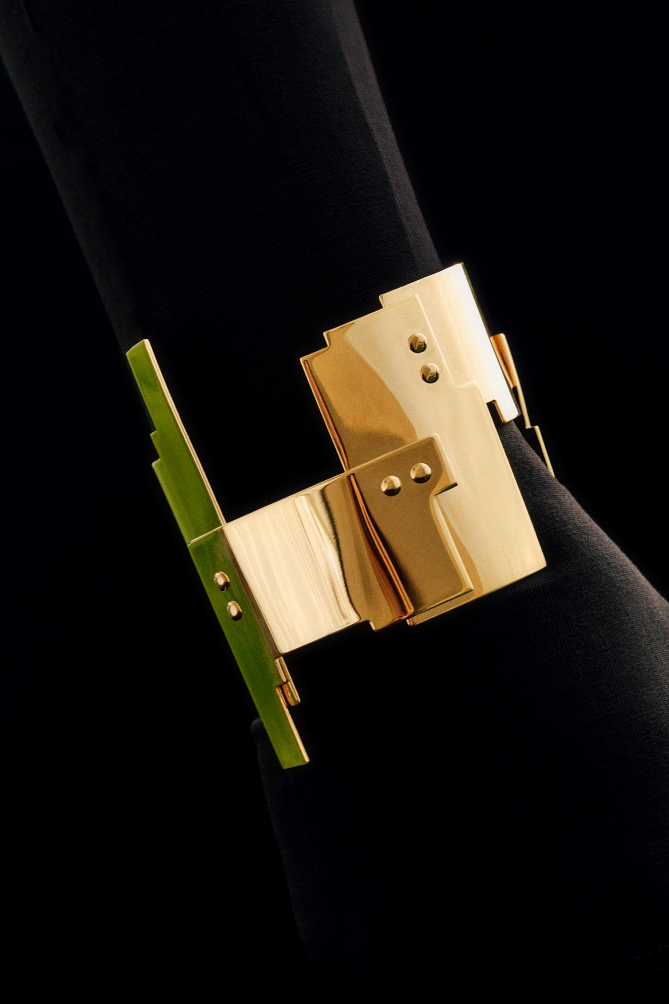 LEFT DAISY SK, BRACELET, 24K GOLD PLATED, CAMPAGNE