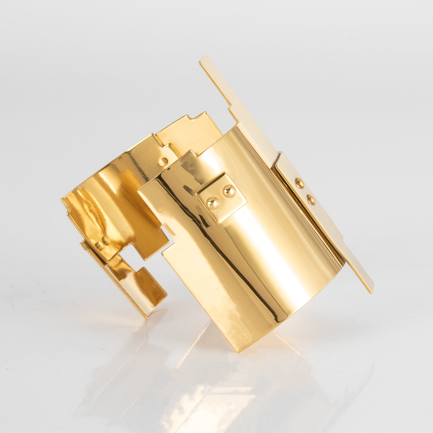 LEFT DAISY SK, BRACELET, 24K GOLD PLATED, SIDE, WEB