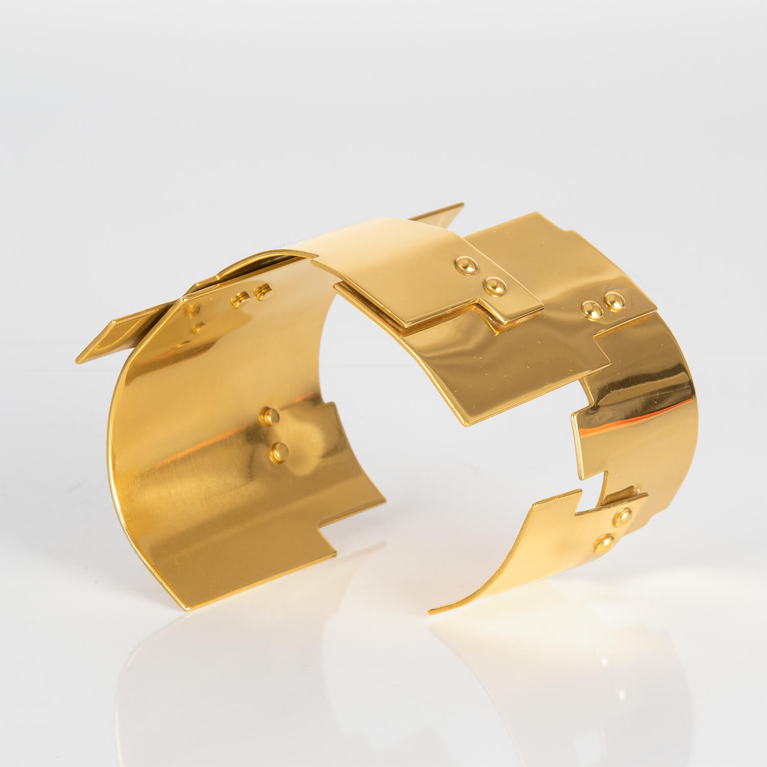 LEFT DAISY SK X, BRACELET, 24K GOLD PLATED, SIDE, WEB