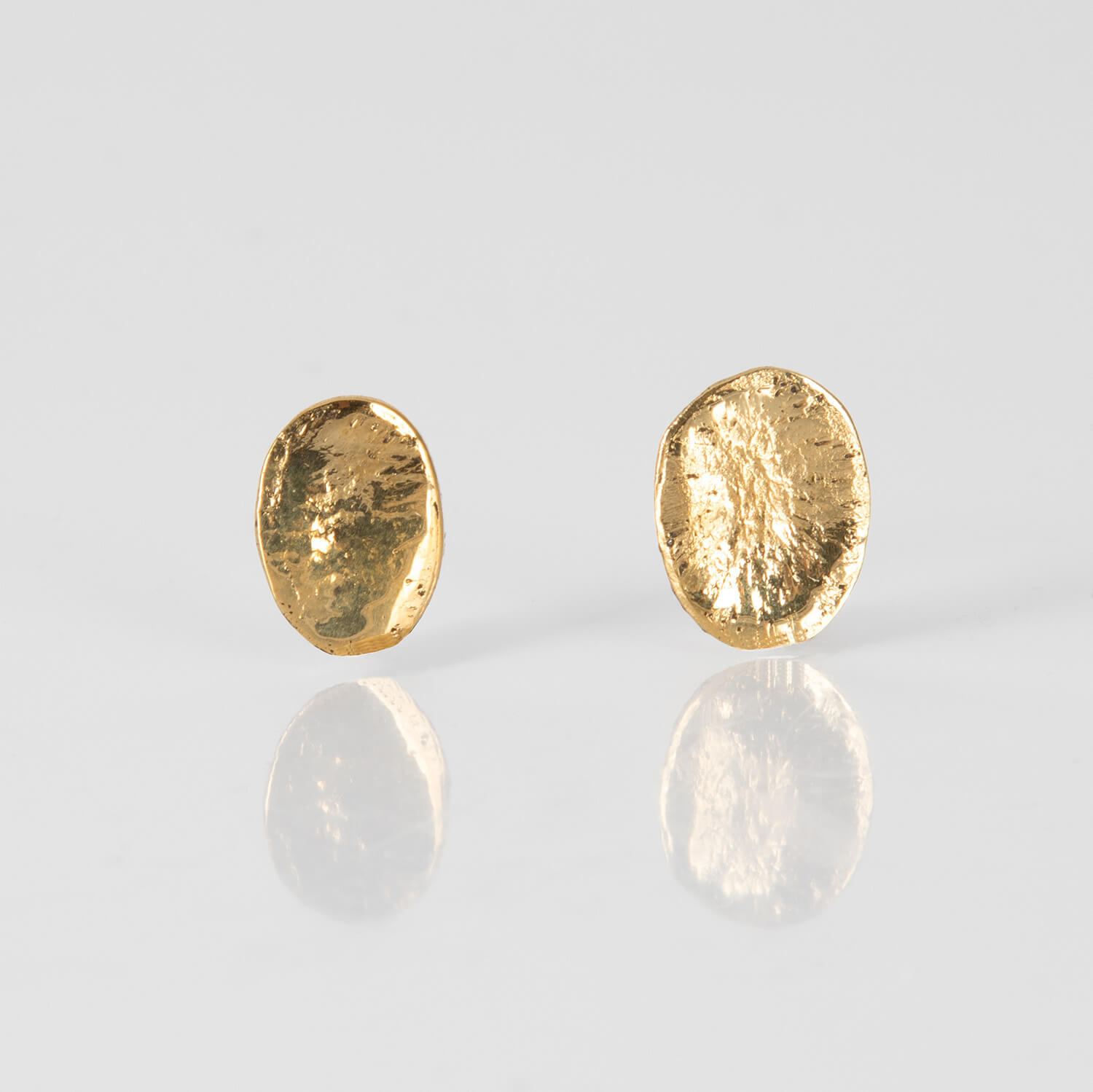 LEFT 0, EARRINGS, 24K GOLD PLATED, WEB