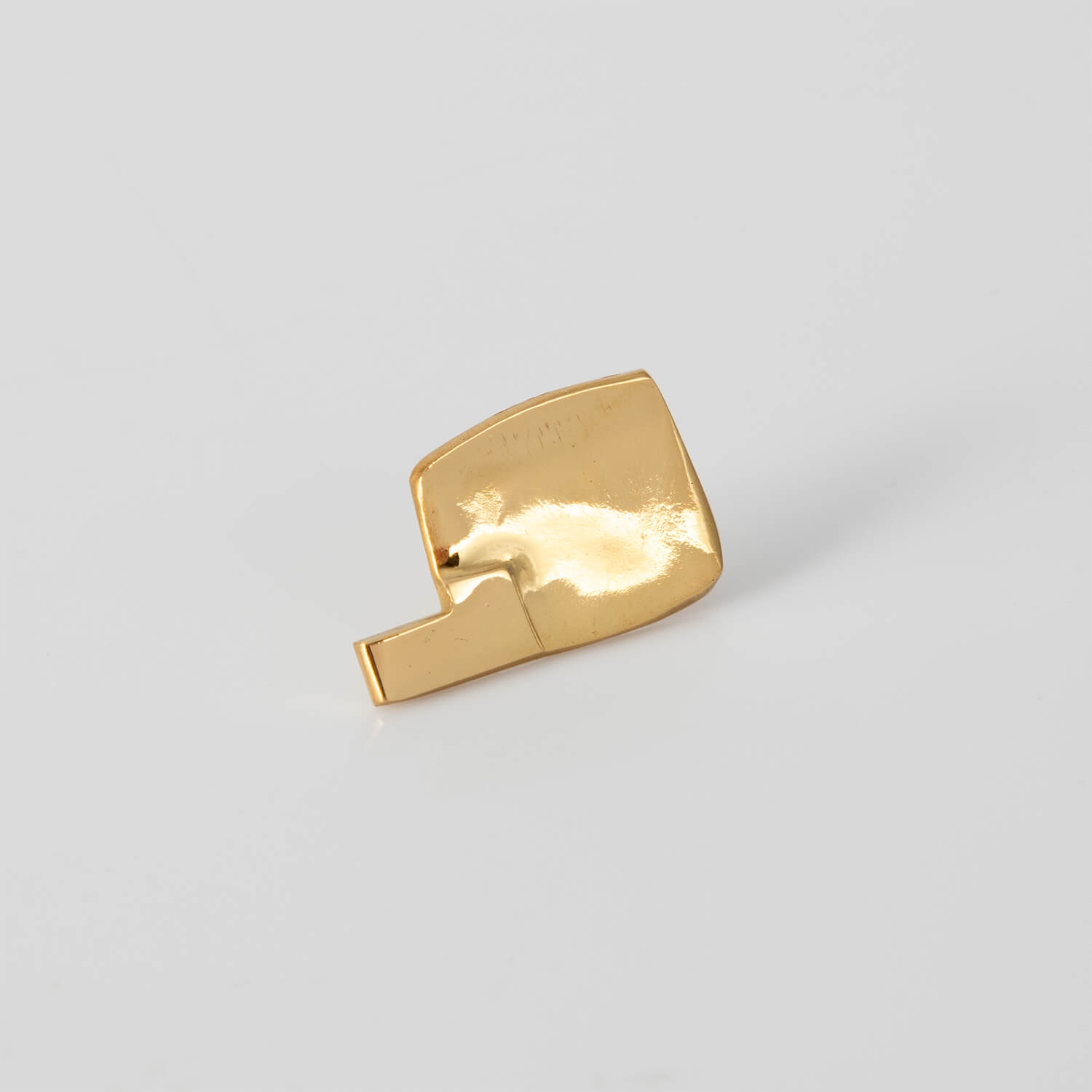 LEFT B, EARRINGS, 24K GOLD PLATED, SIDE, WEB