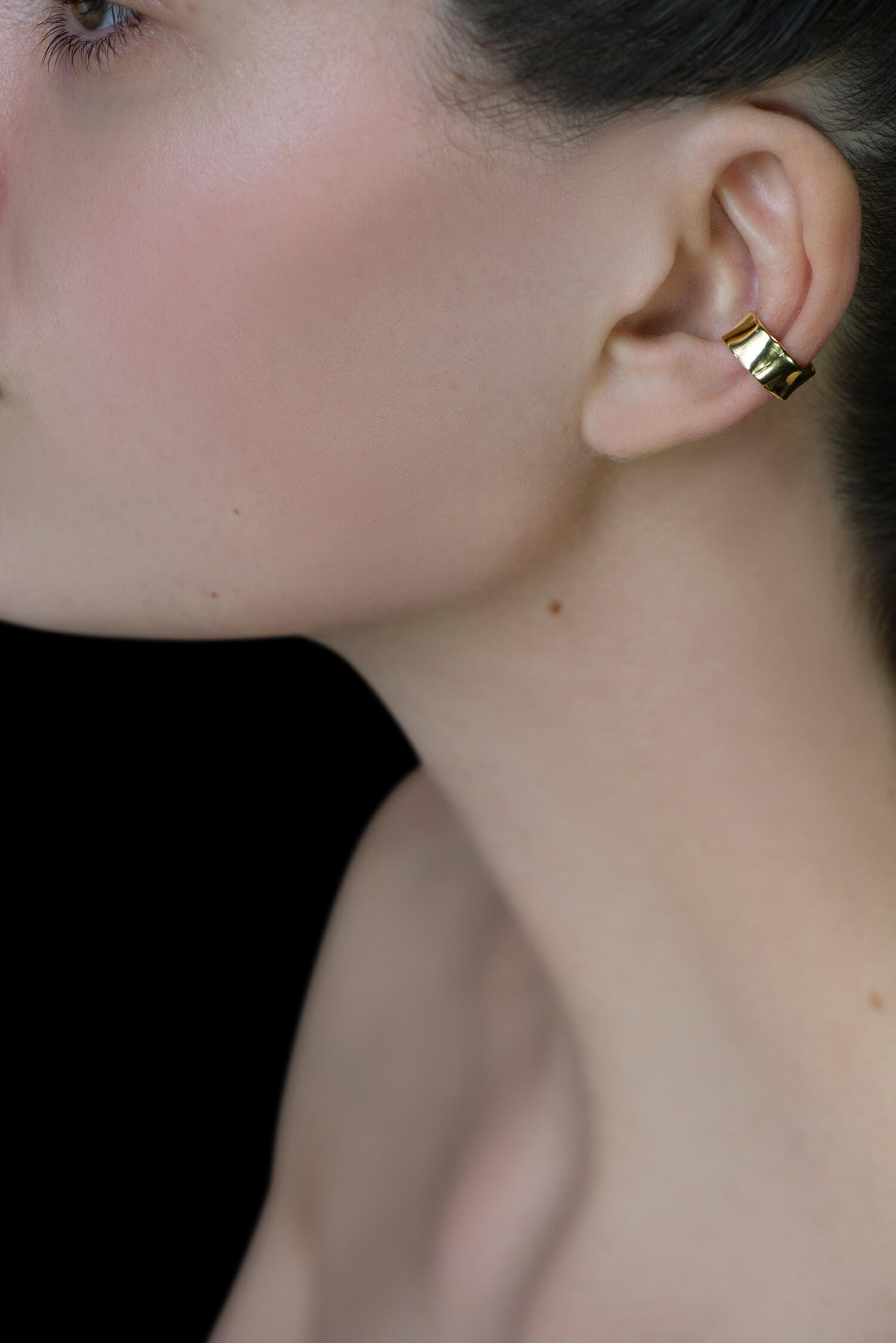 OLONG,PAT,EARCUFF,BODY,GOLD,WEB