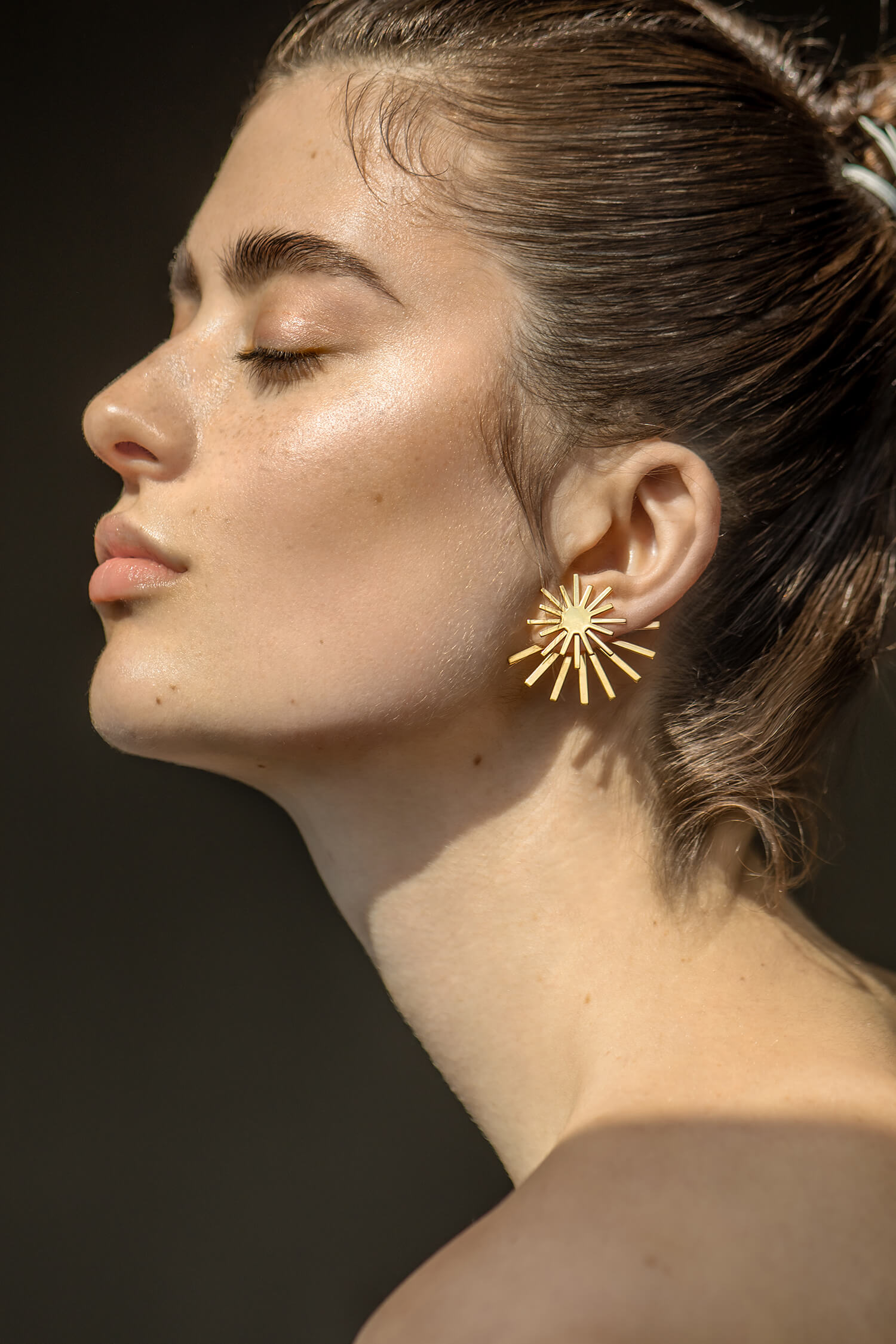 STARR, EARRINGS, 24K GOLD PLATED, EAR 2, LOW