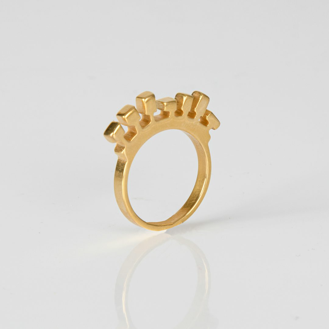 CROONKE, RING, 24K GOLD PLATED, SIDE 2, LOW