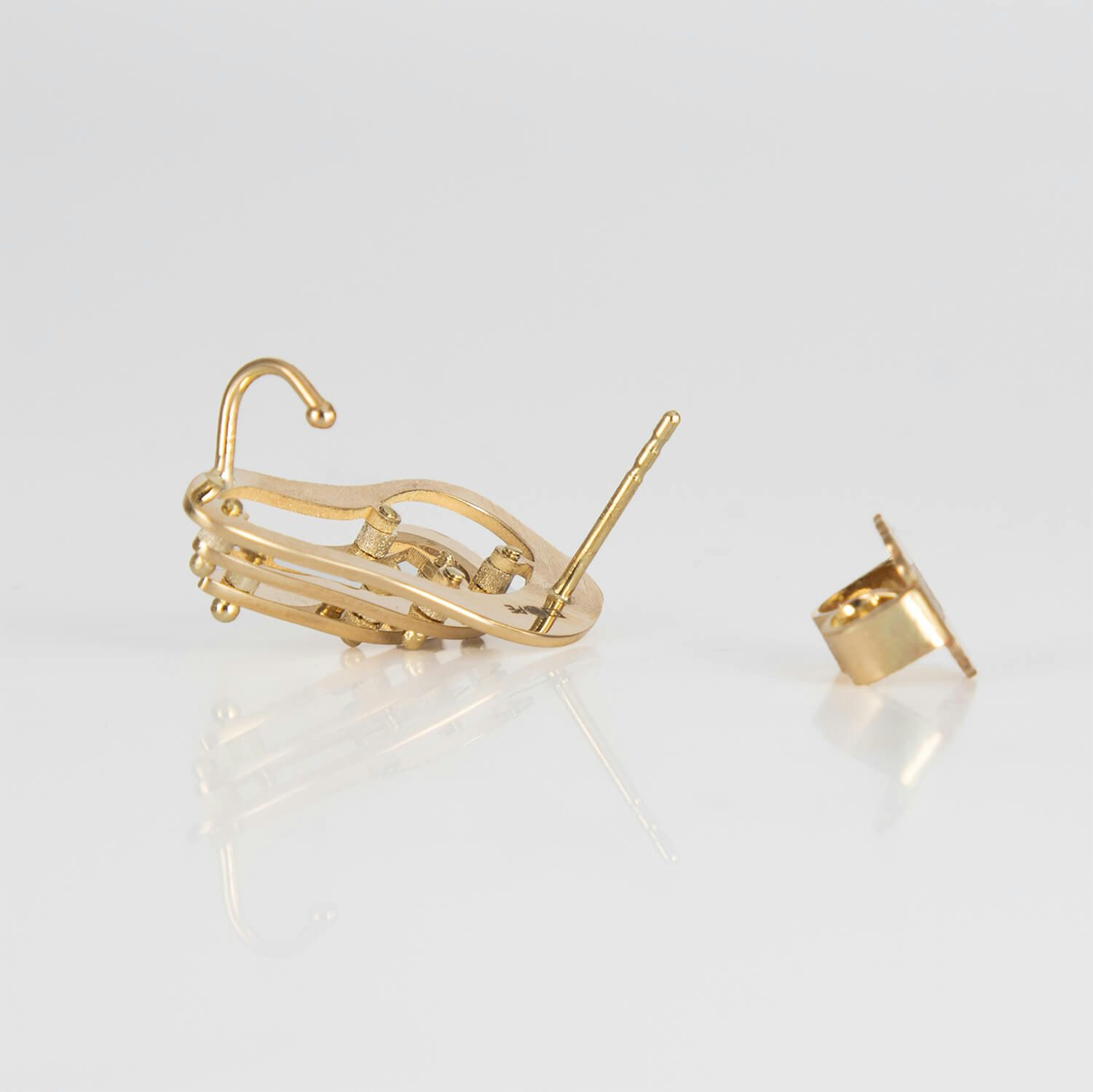 STACK, EARRING SMALL, 14K SOLID GOLD, DETAIL, WEB