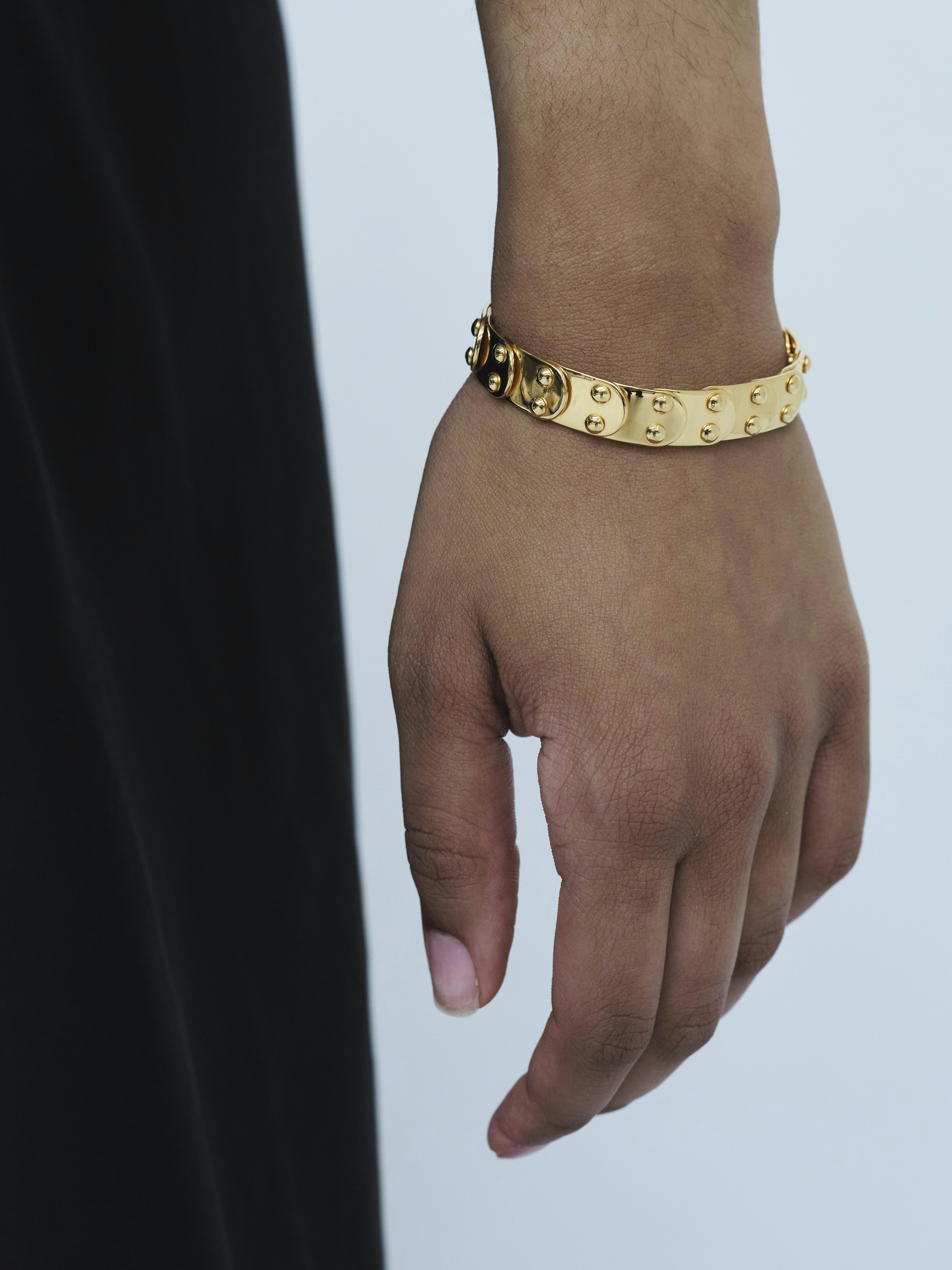 left 0 poppop , bracelet , 24k gold plated