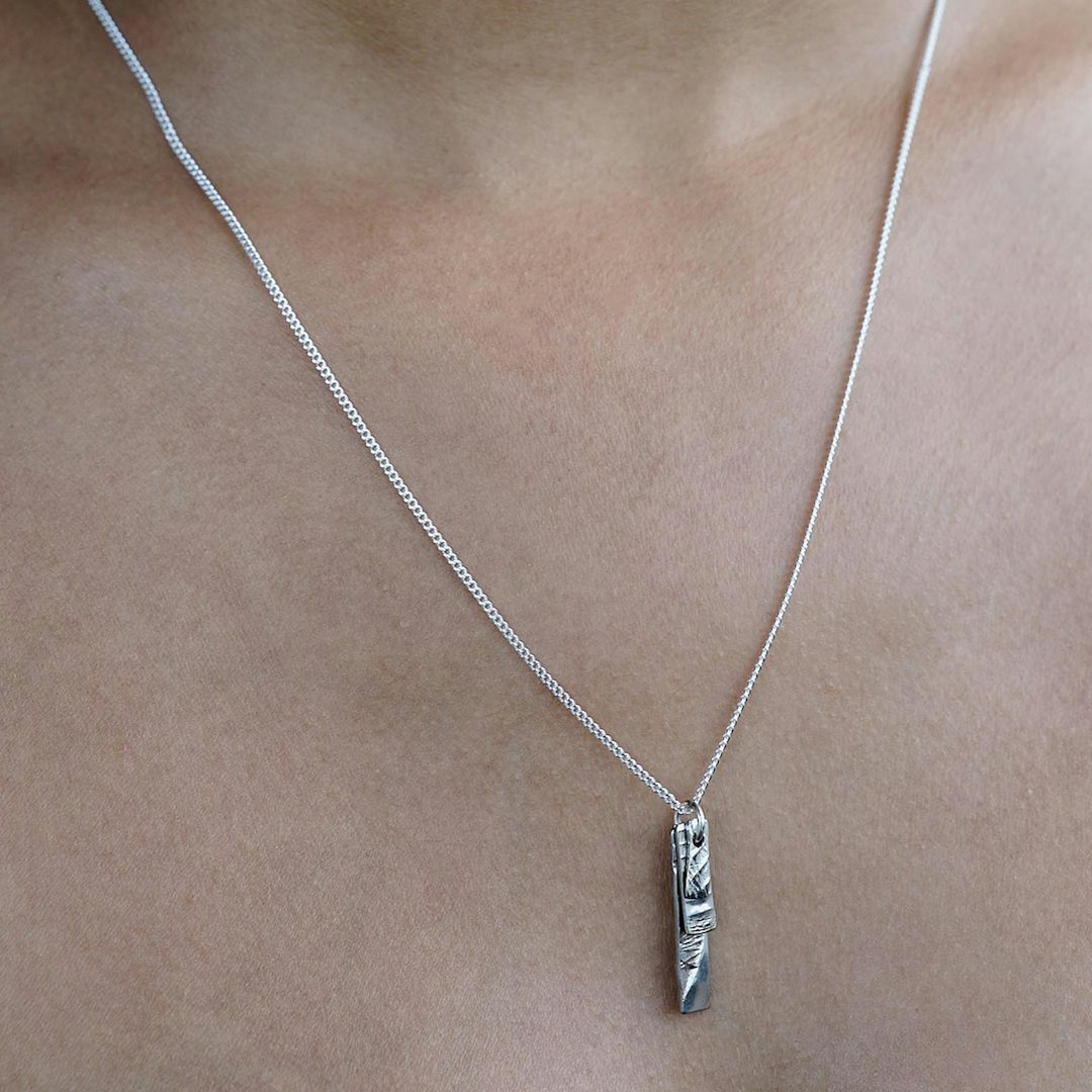 uni screws , necklace , stainless steel