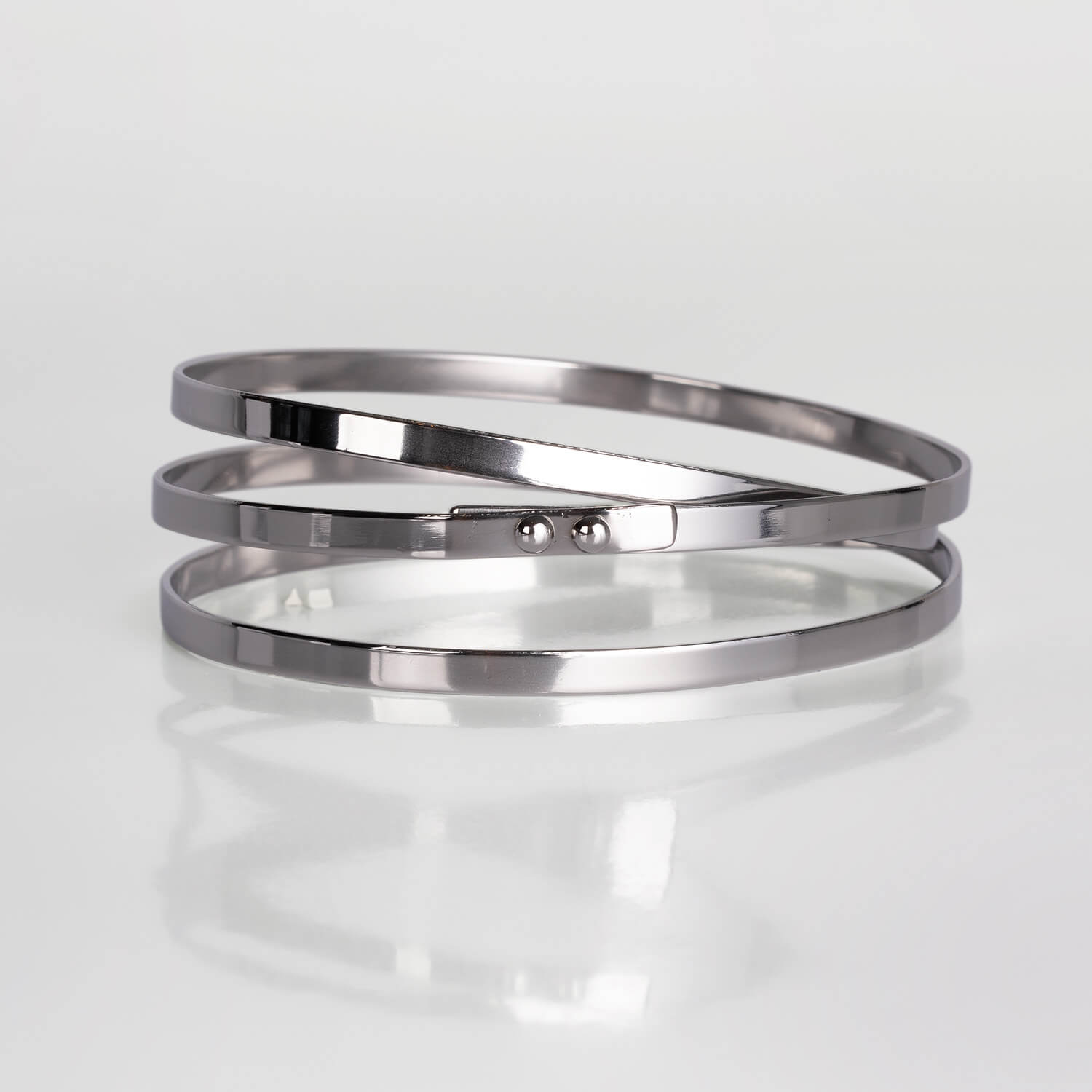 GRAY,COIL,BRACELET.FREE,SILVER,WEB