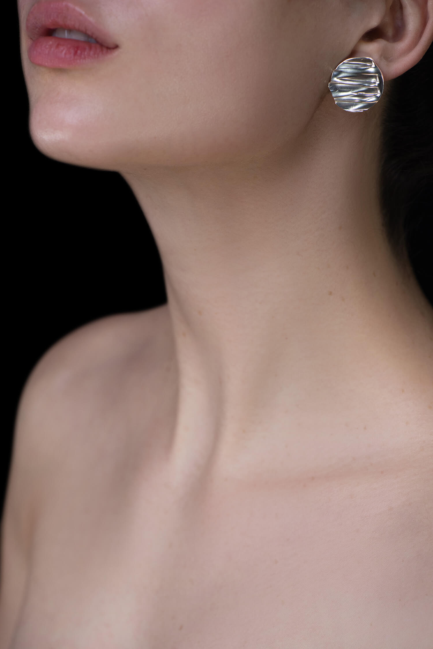 CRAY,WEAVEROUN,EARRINS,BODY,SILVER,WEB