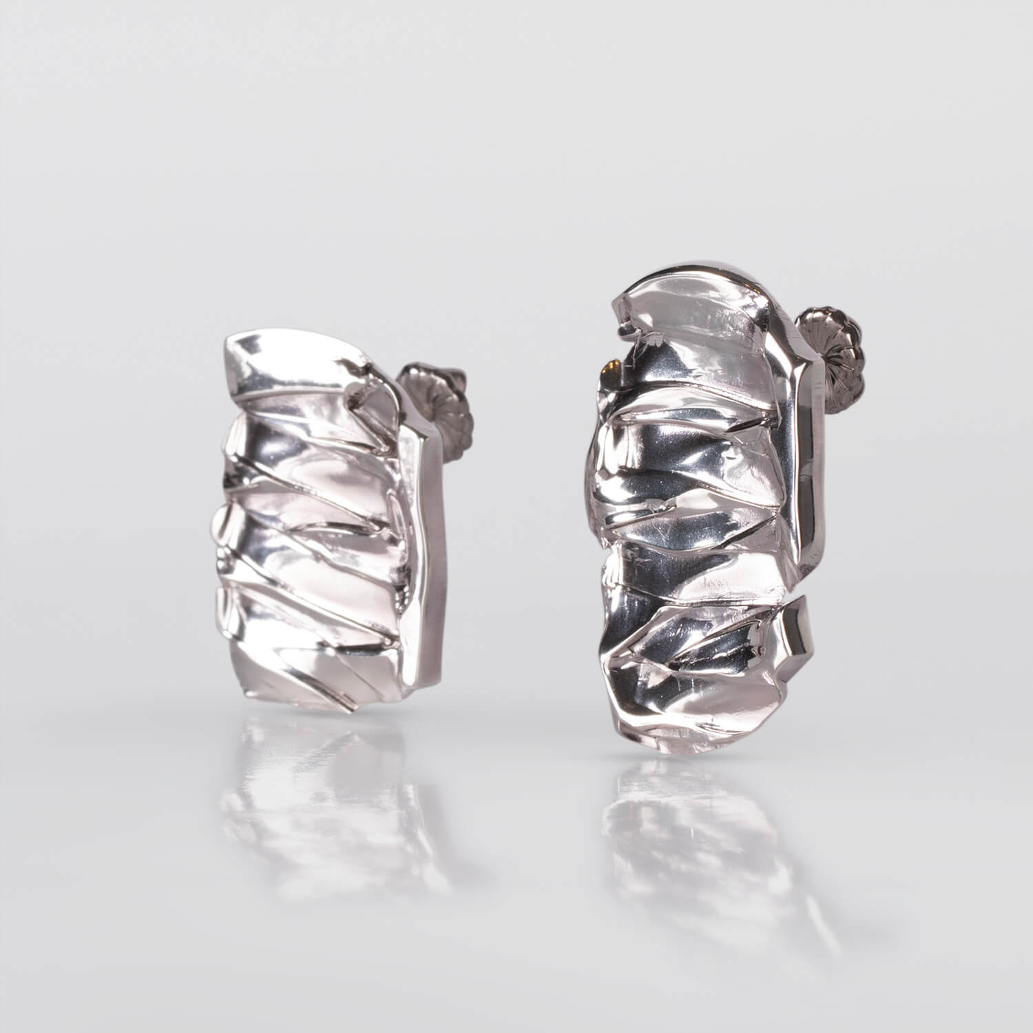 CRAY,WEAVESQUARE,EARRINGS,FREE,SILVER,3,WEB