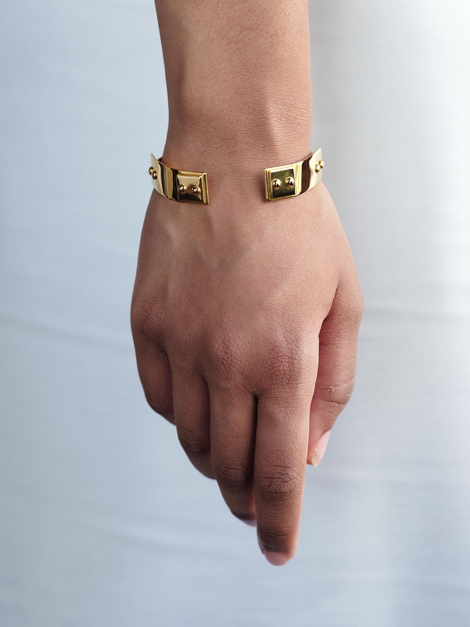 left squarepop , bracelet , 24k gold plated