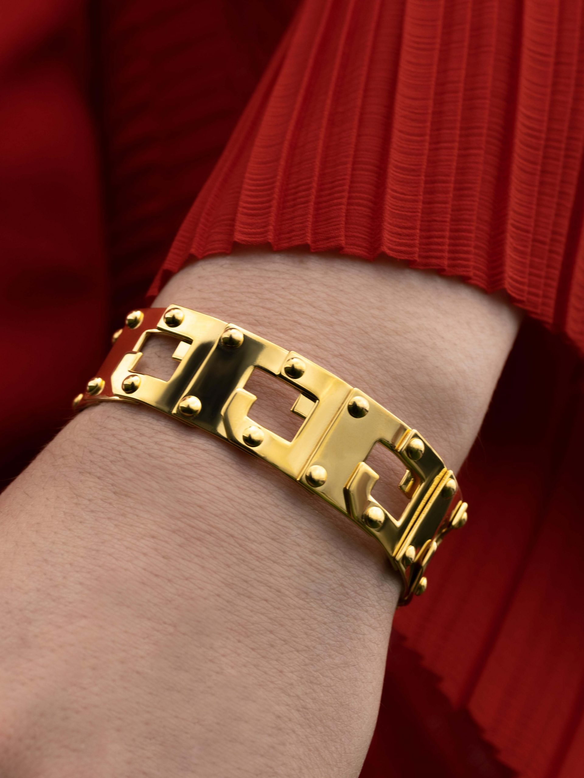 LEFT EGYPTPOP, BRACELET, 24K GOLD PLATED, CAMPAGNE