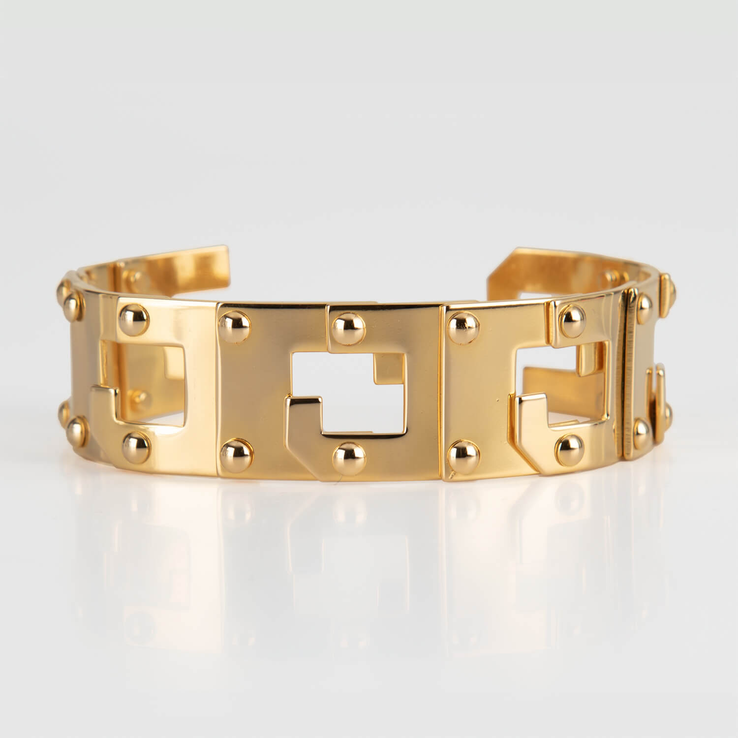 NO LEFT EGYPTPOP, BRACELET, 24K GOLD PLATED, FRONT, WEB