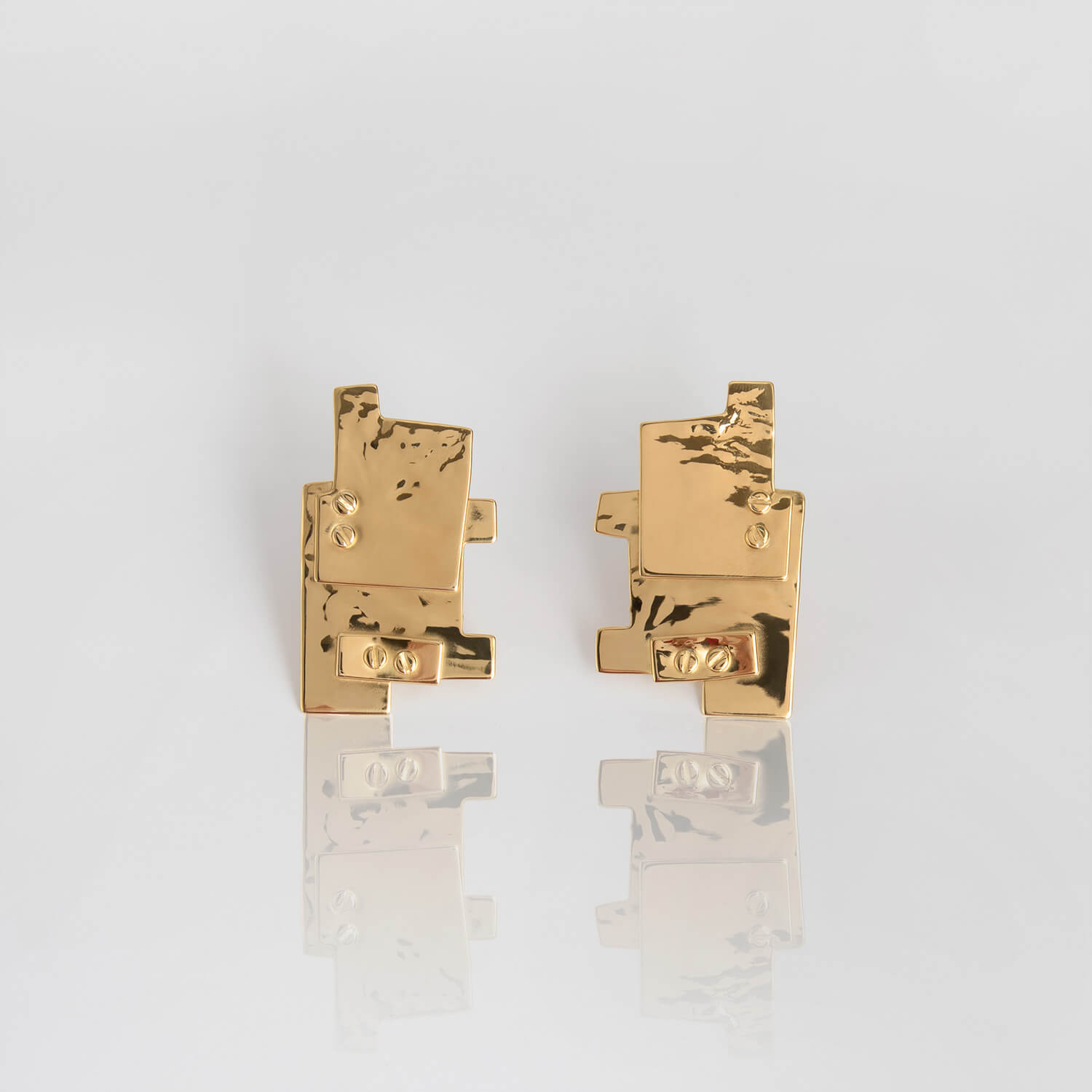 STARR, SQUARE, EARRINGS, BODY, 24KRTGP, WEB