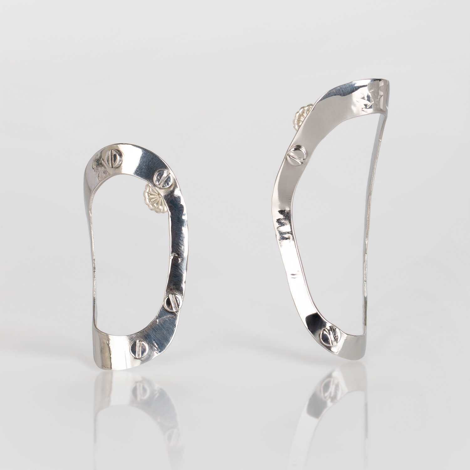 VES, CURVE SMALL, EARRING, FROND, RVS