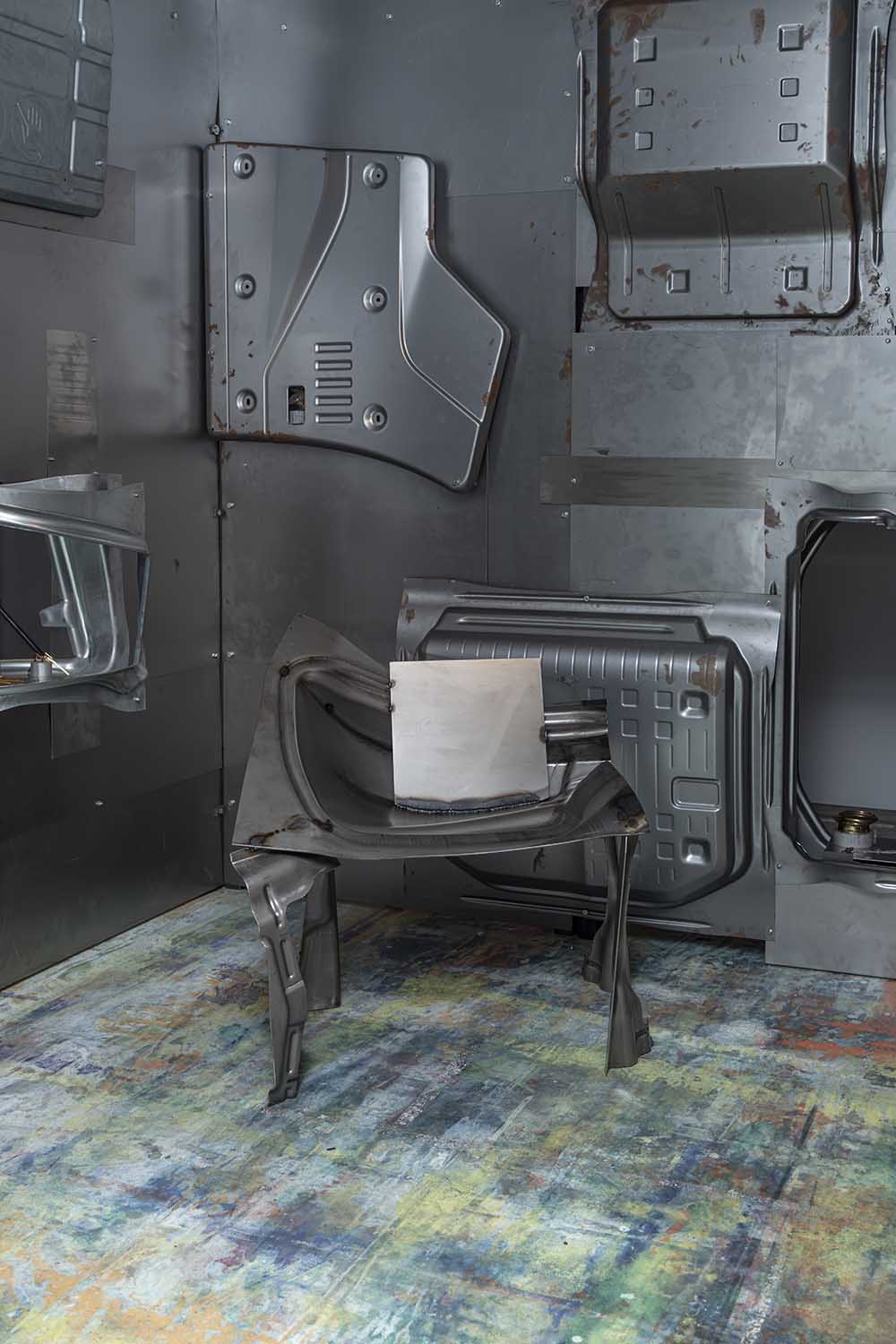 the metal house chair .